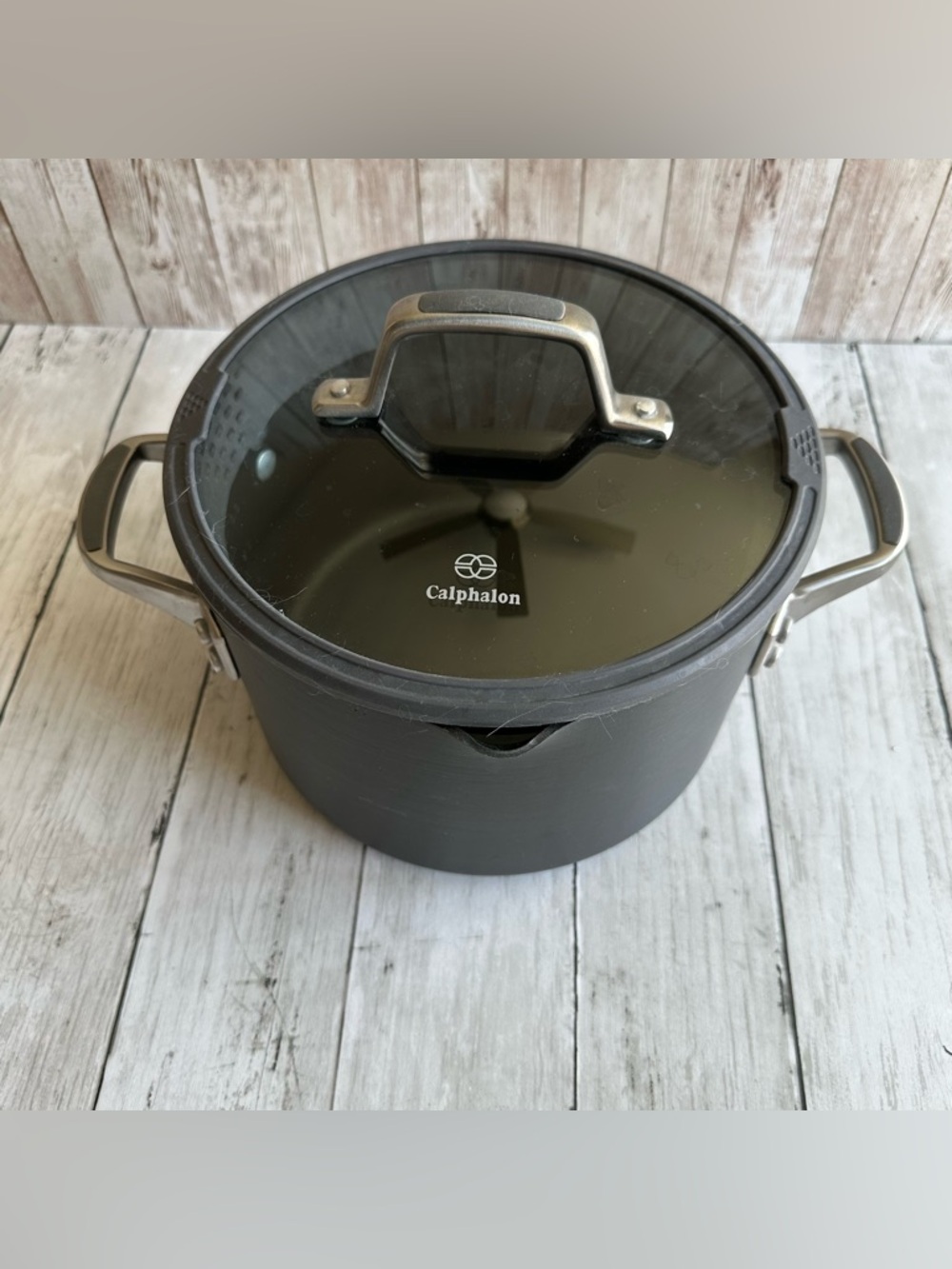 PREOWNED CALPHALON 6QT POT 5.6L STRAINER LID 806